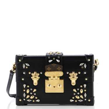 Louis Vuitton Petite Malle Handbag Studded Taiga … - image 1