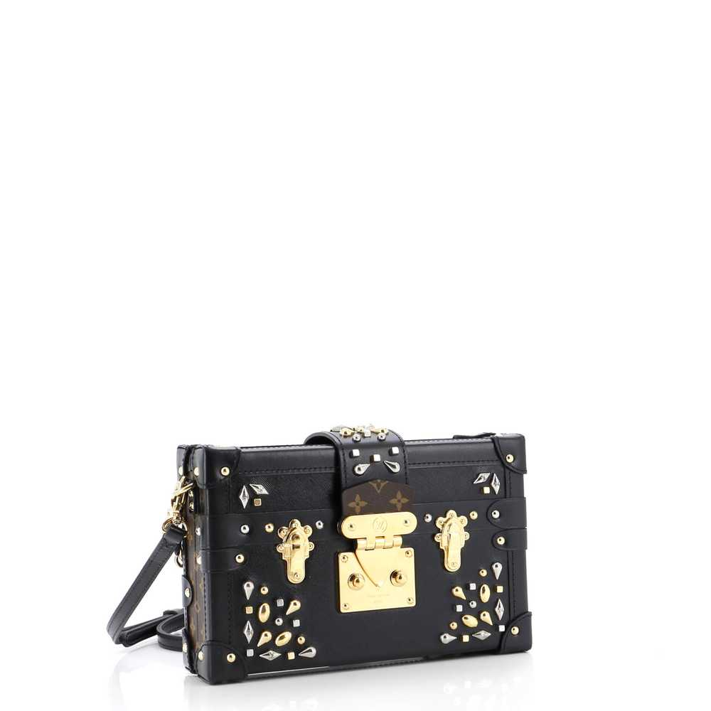 Louis Vuitton Petite Malle Handbag Studded Taiga … - image 2