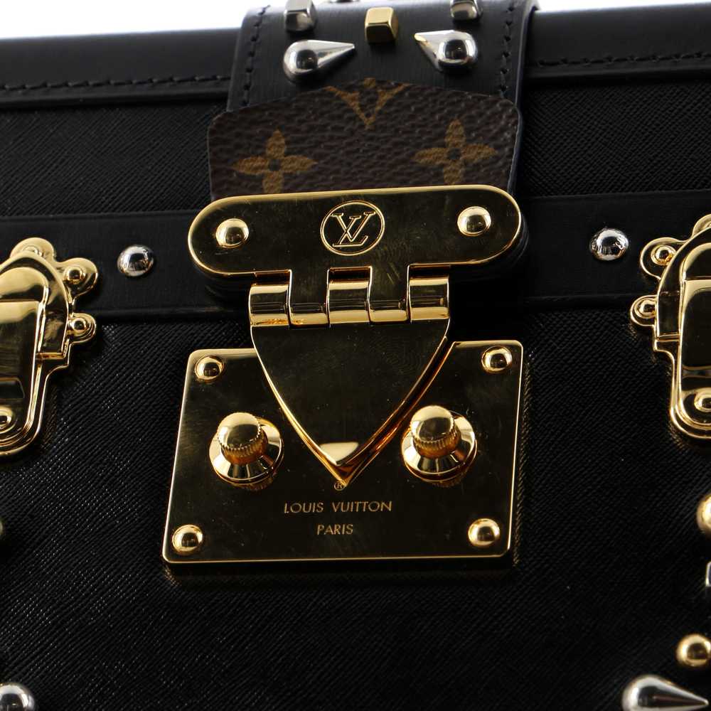 Louis Vuitton Petite Malle Handbag Studded Taiga … - image 7