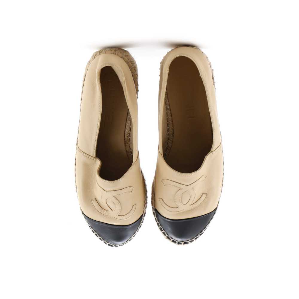 CHANEL Women's CC Cap Toe Espadrilles Leather - image 2