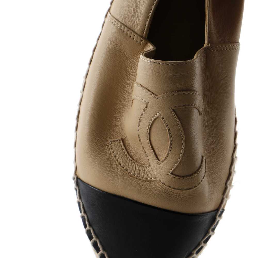 CHANEL Women's CC Cap Toe Espadrilles Leather - image 6