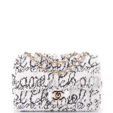 CHANEL Classic Single Flap Bag Logo Signature Seq… - image 1