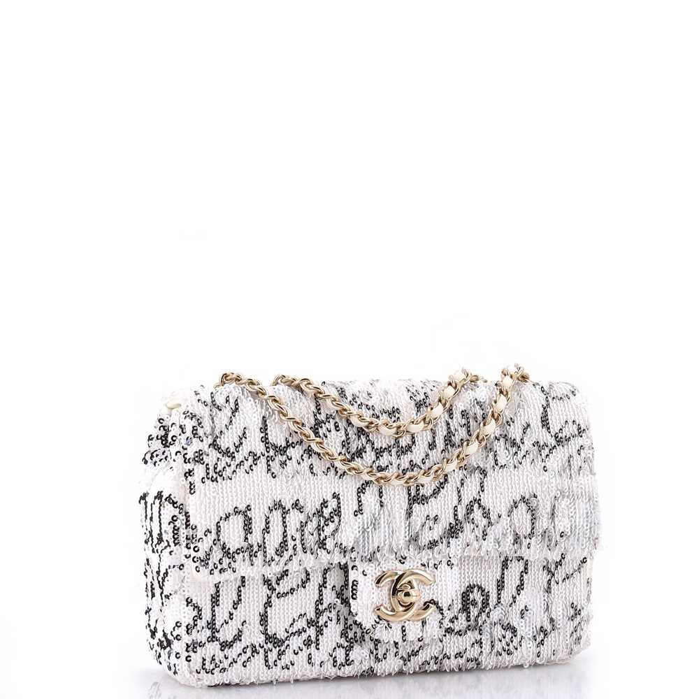 CHANEL Classic Single Flap Bag Logo Signature Seq… - image 3