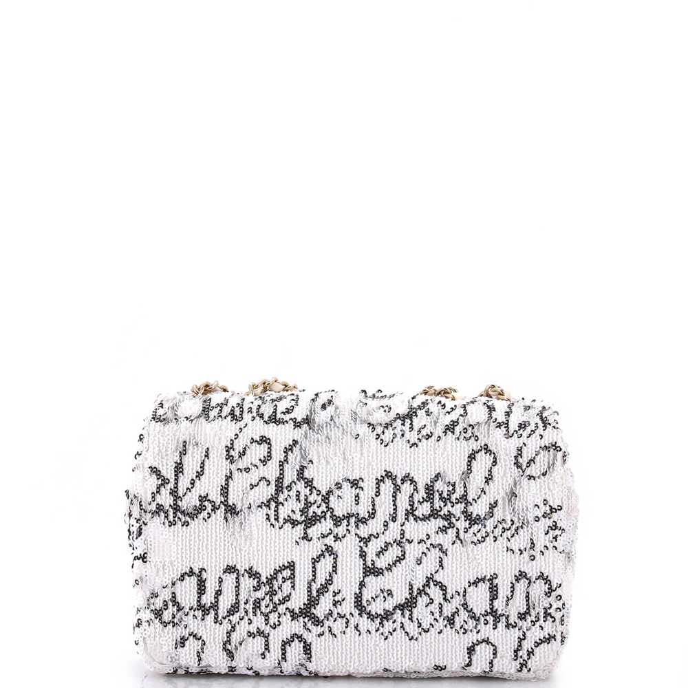 CHANEL Classic Single Flap Bag Logo Signature Seq… - image 4