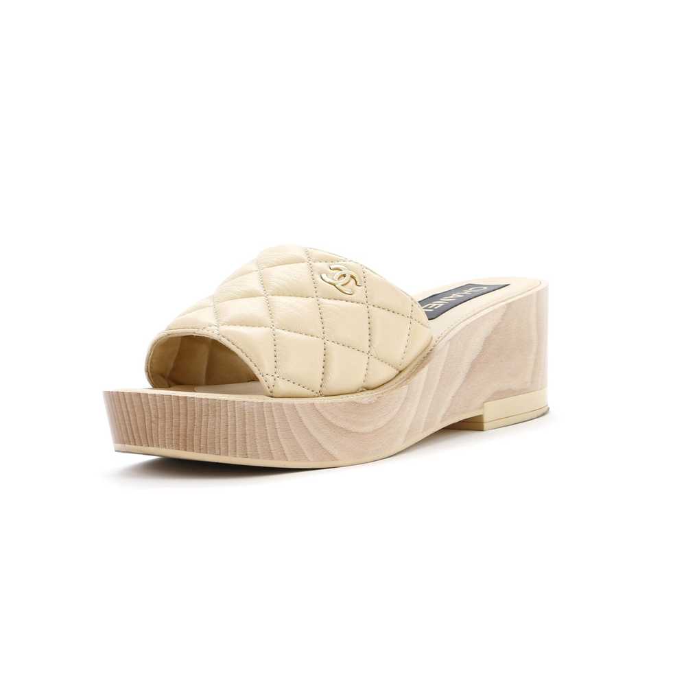 CHANEL Women's Open Toe Platform Sandals Quilted … - image 1