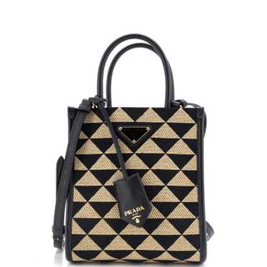 PRADA Symbole Shopper Tote Jacquard Mini