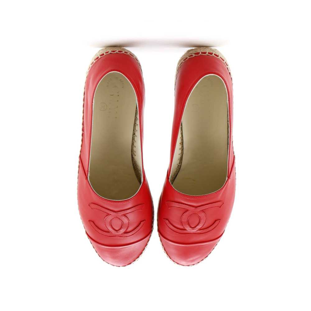 CHANEL Women's CC Cap Toe Espadrilles Leather - image 2