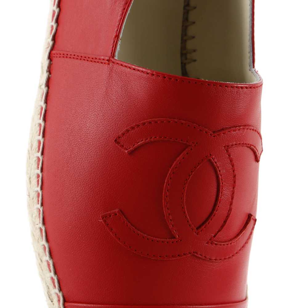 CHANEL Women's CC Cap Toe Espadrilles Leather - image 5