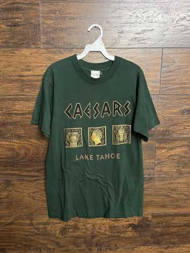 Designer VTG Caesars Lake Tahoe T-shirt Caesars Ca