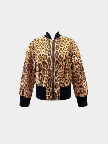 Dolce and Gabbana 2010s Leopard Print Bomber Jacke