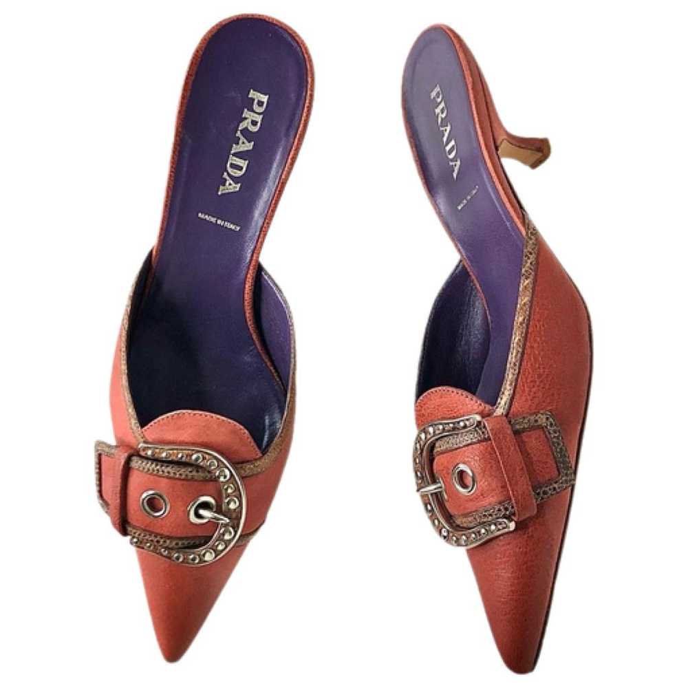 Prada Leather mules & clogs - image 1