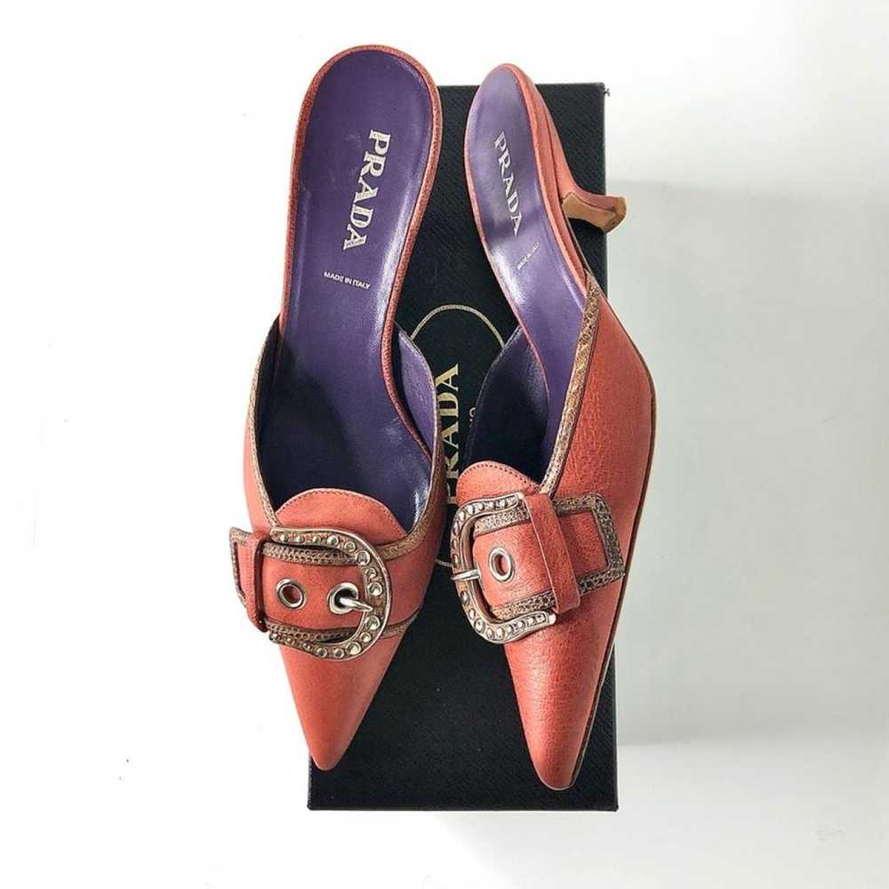 Prada Leather mules & clogs - image 4