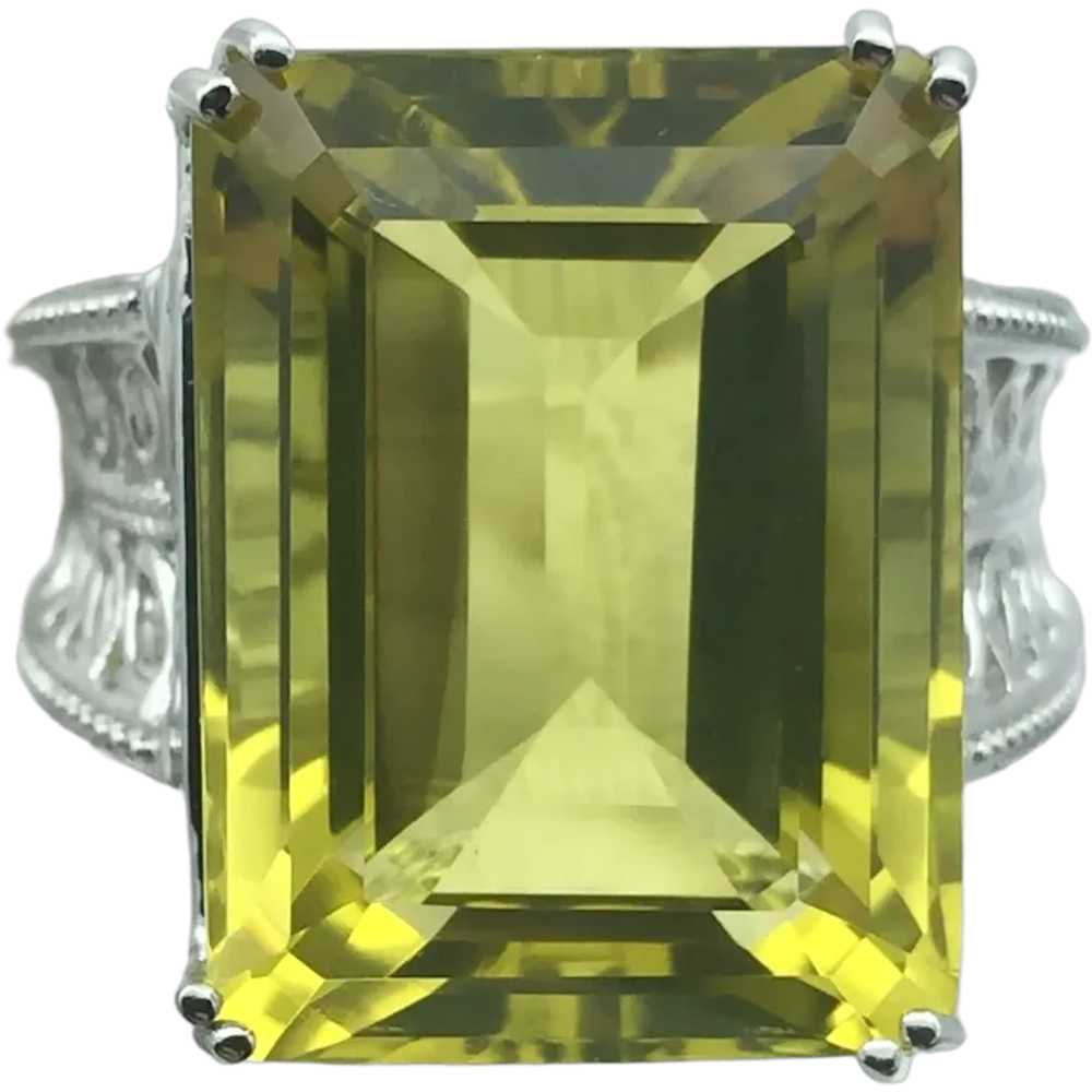 Sterling Silver Lemon Quartz Ring - image 1