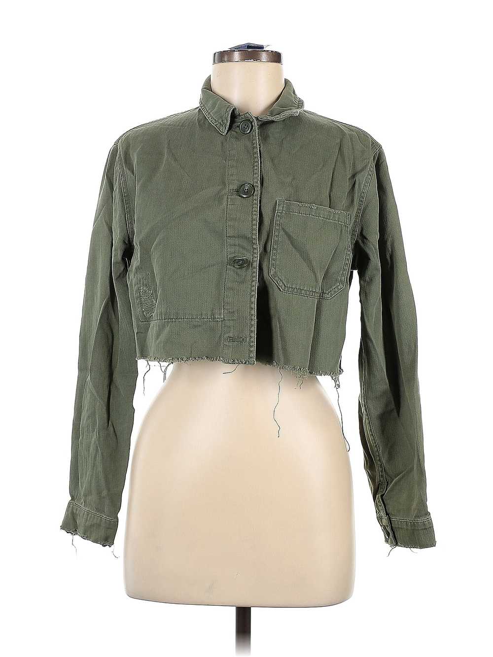 Topshop Women Green Jacket 6 - image 1