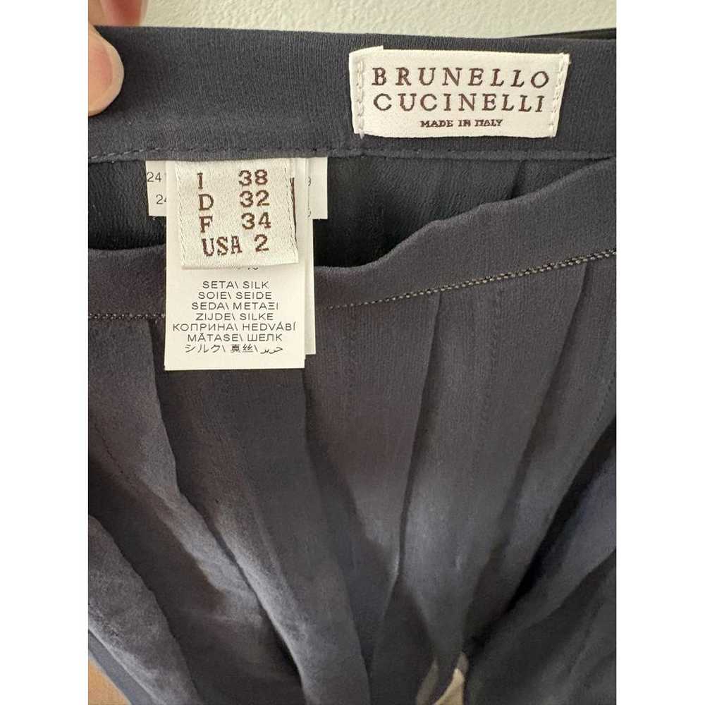 Brunello Cucinelli Silk mid-length skirt - image 3