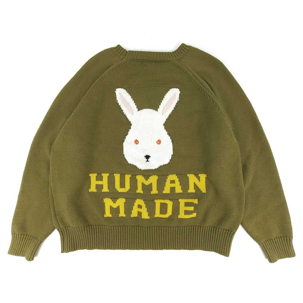 Human Made Human Made Rabbit Green Knit Sweater - image 1