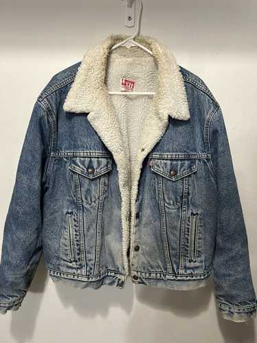 Levi's × Vintage Levi’s Denim Sherpa Jacket 50R US