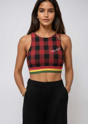 Palm Angels Plaid Crop Top