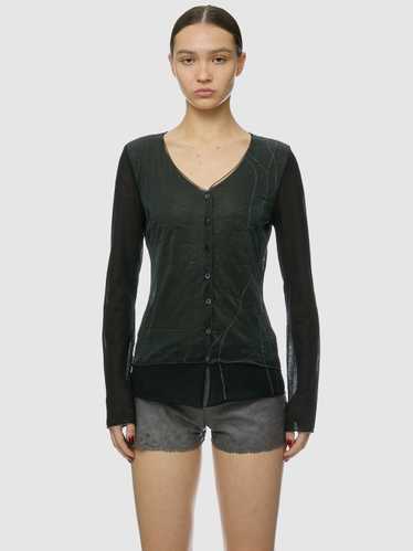 Metallic Effect Mesh Cardigan - image 1