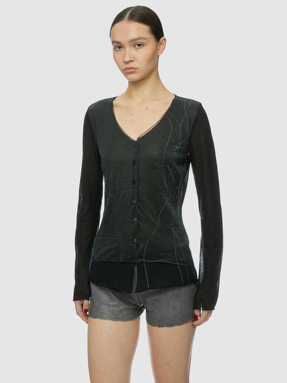 Metallic Effect Mesh Cardigan - image 3