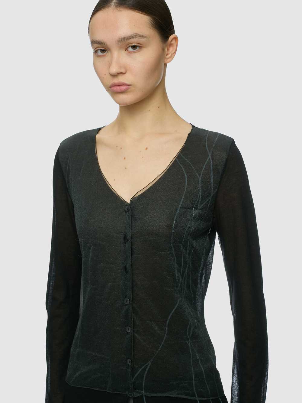 Metallic Effect Mesh Cardigan - image 4