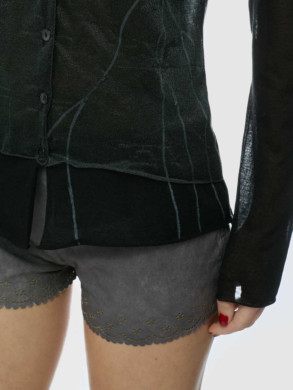 Metallic Effect Mesh Cardigan - image 5