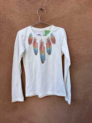 Girl's Roper Feather Long Sleeve T-shirt - Medium