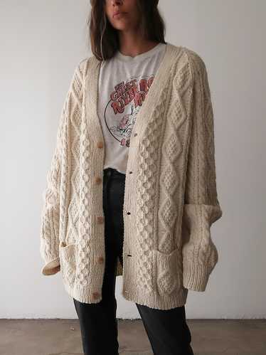 Aran Wool Cardigan