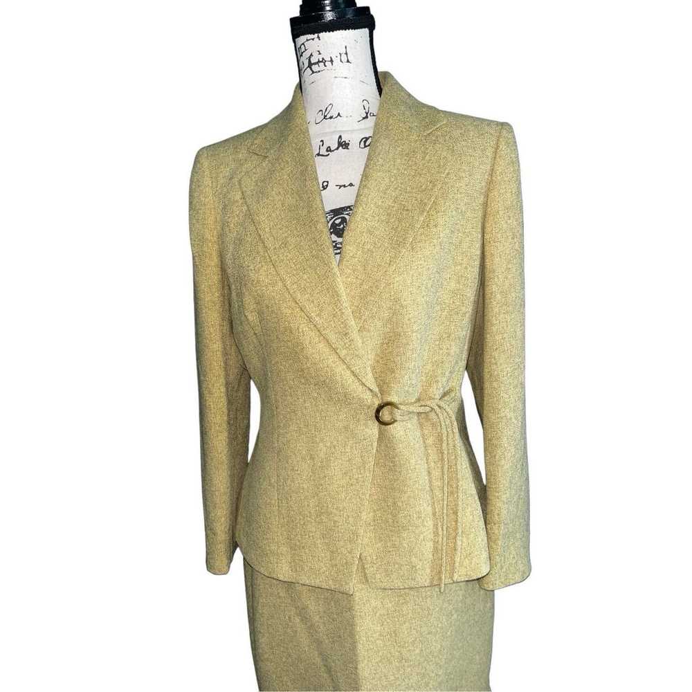 Other Kasper vintage gold yellow skirt and jacket… - image 3