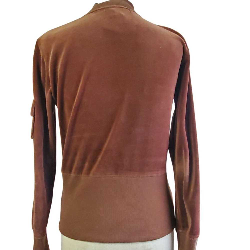 Bcbg Maxazria BCBGMaxazria Brown Velour Jacket Fu… - image 2