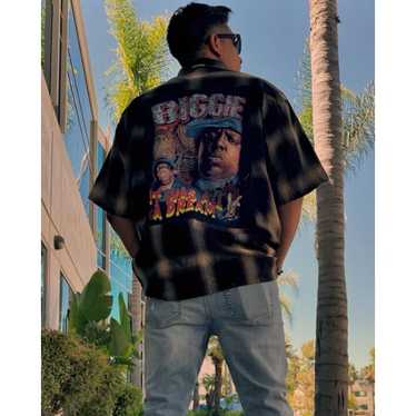 Other NOTORIOUS BIGGIE Upcycled Flannel Plaid Y2K 