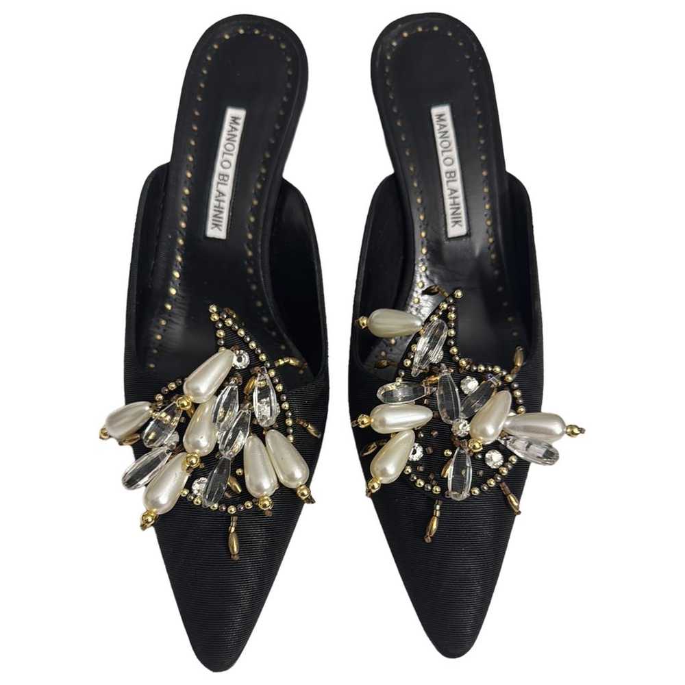 Manolo Blahnik Maysale cloth heels - image 1