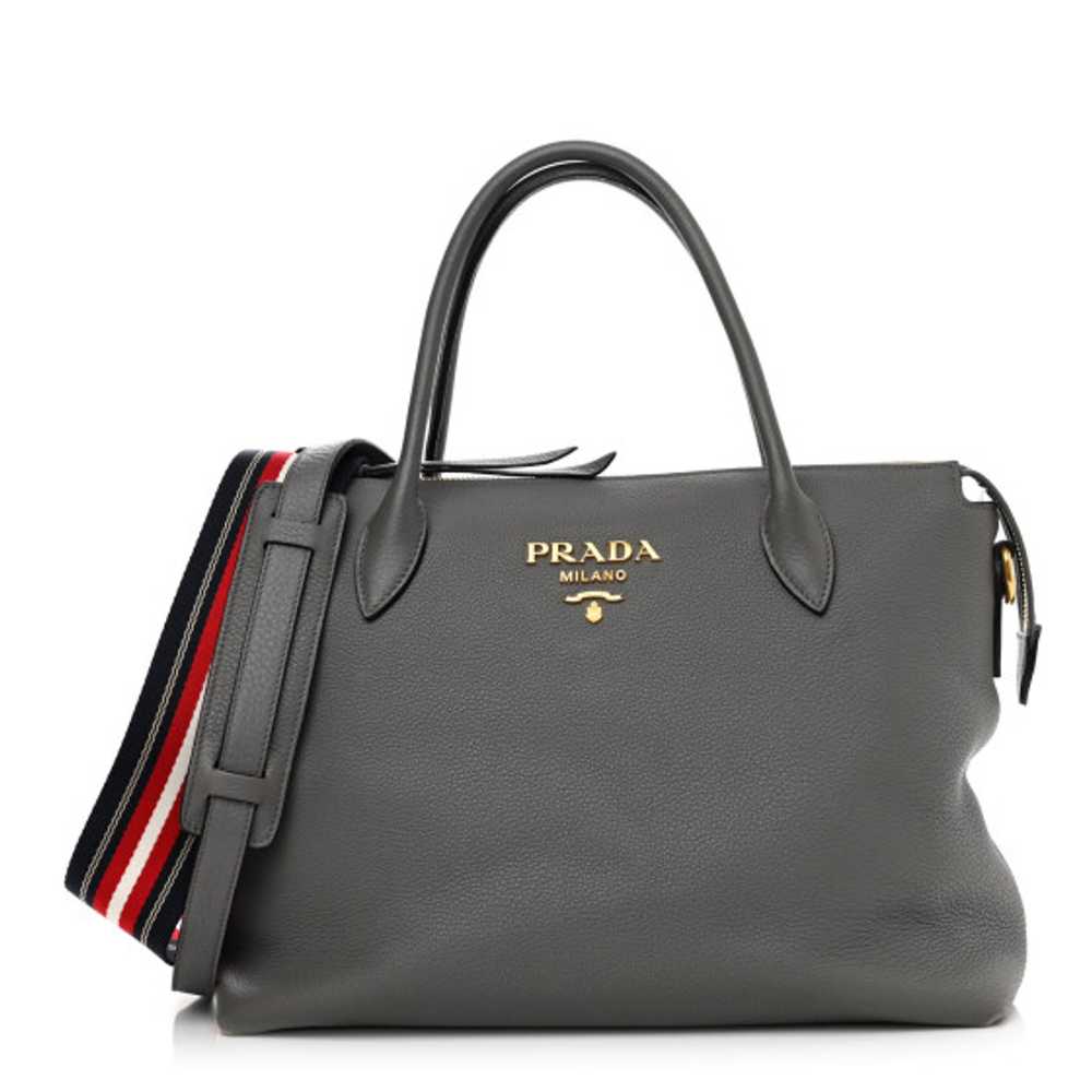 PRADA Vitello Daino Shopping Tote Marmo - image 1