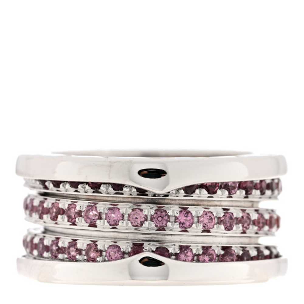 BULGARI 18K White Gold Pink Sapphire B.Zero1 Thre… - image 1