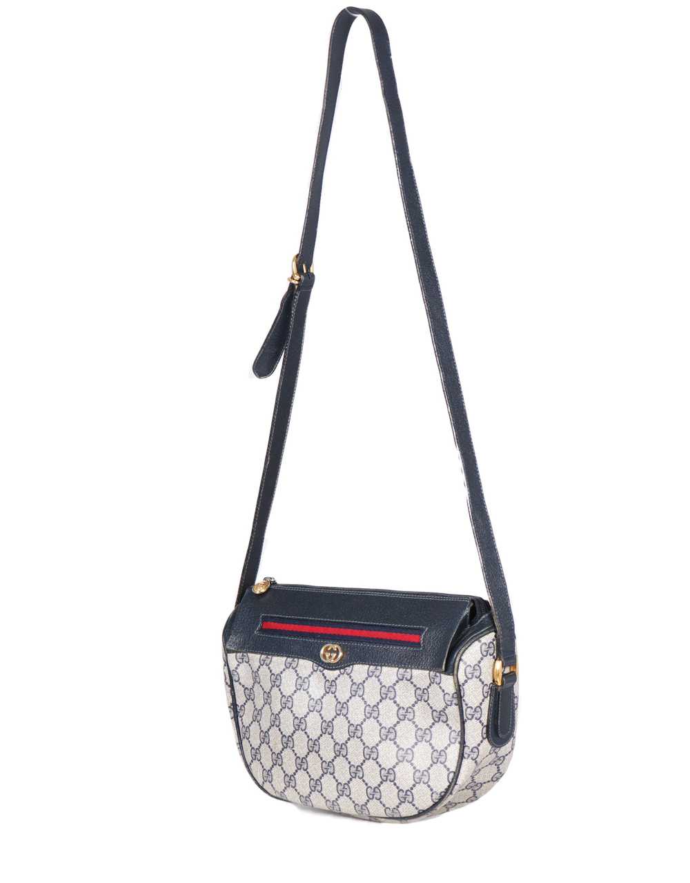 VTG GUCCI MONOGRAM CRESCENT CROSSBODY - image 2