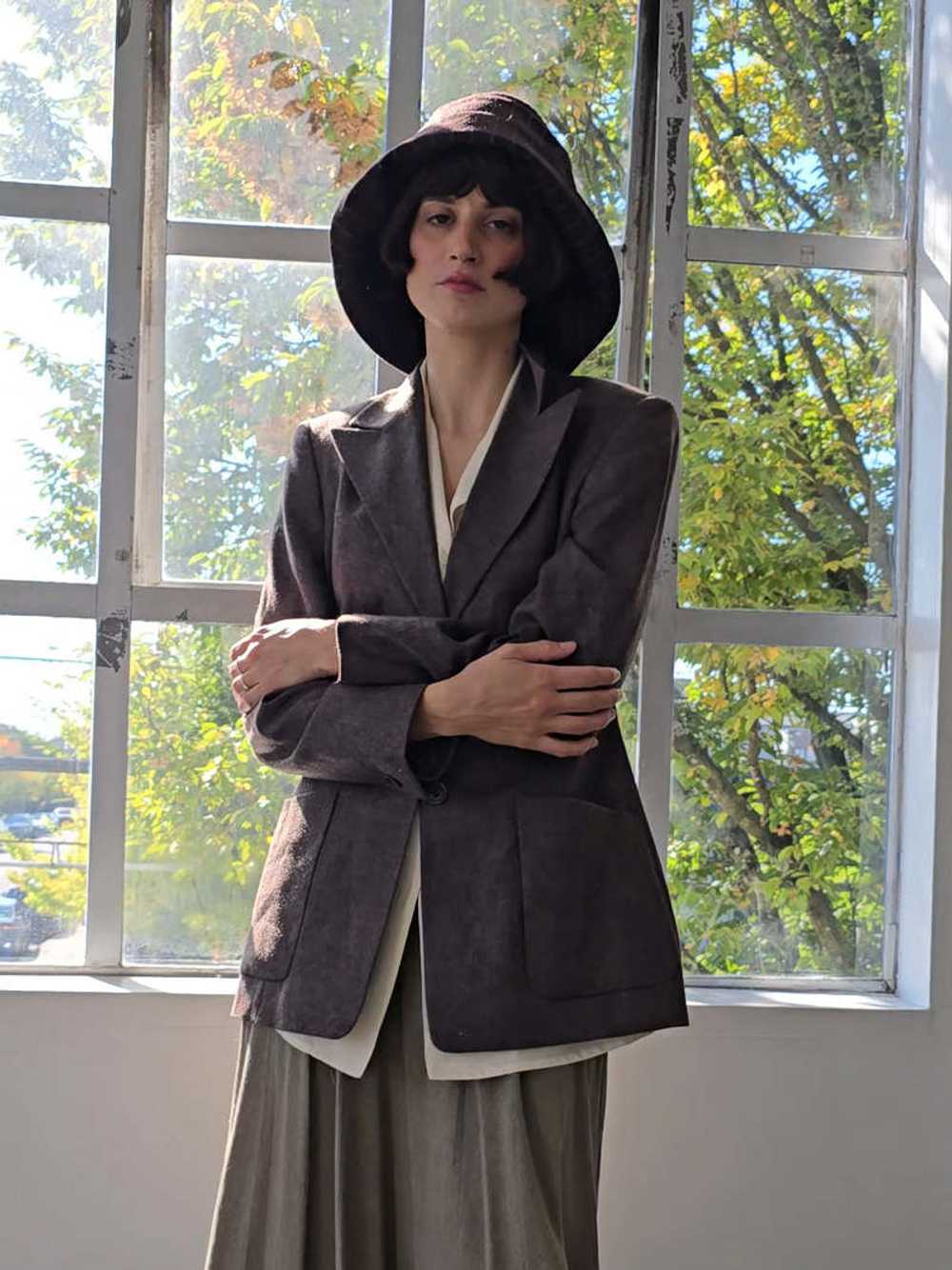 Vintage Laurel Wool Blazer - Walnut - image 1