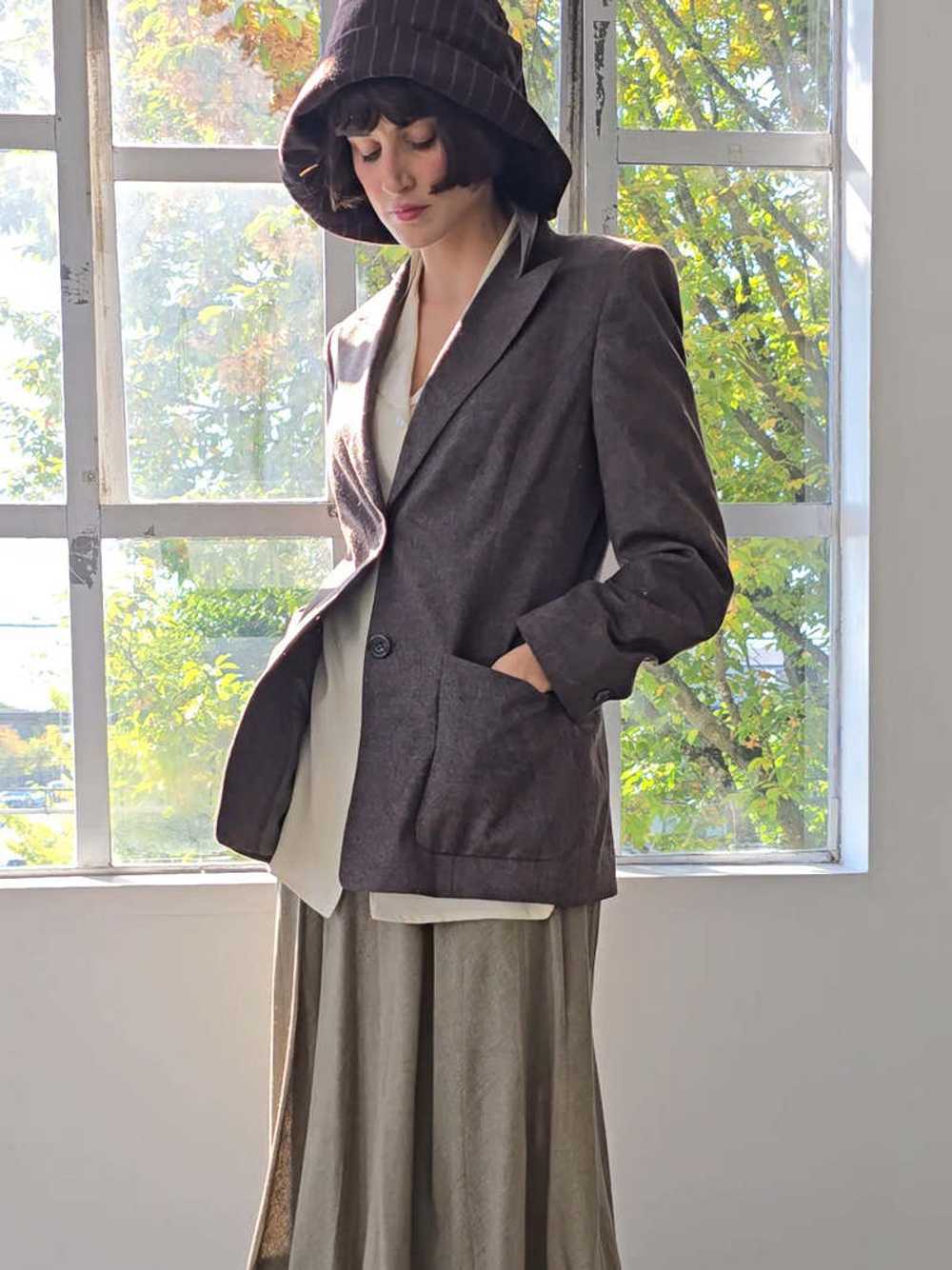 Vintage Laurel Wool Blazer - Walnut - image 6