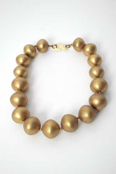 Gold Foil Graduated Bead Choker