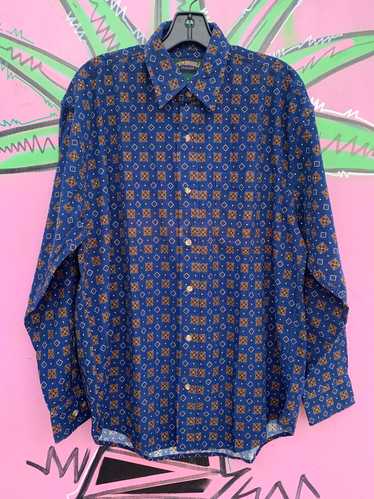 1990S NWT DEADSTOCK SQUARED PAISLEY CORDUROY BUTTO