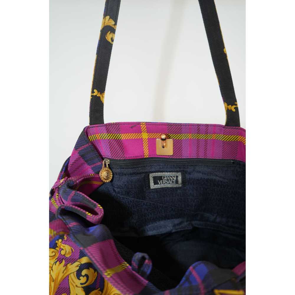 Gianni Versace Gianni Versace Plaid Baroque Tote … - image 3