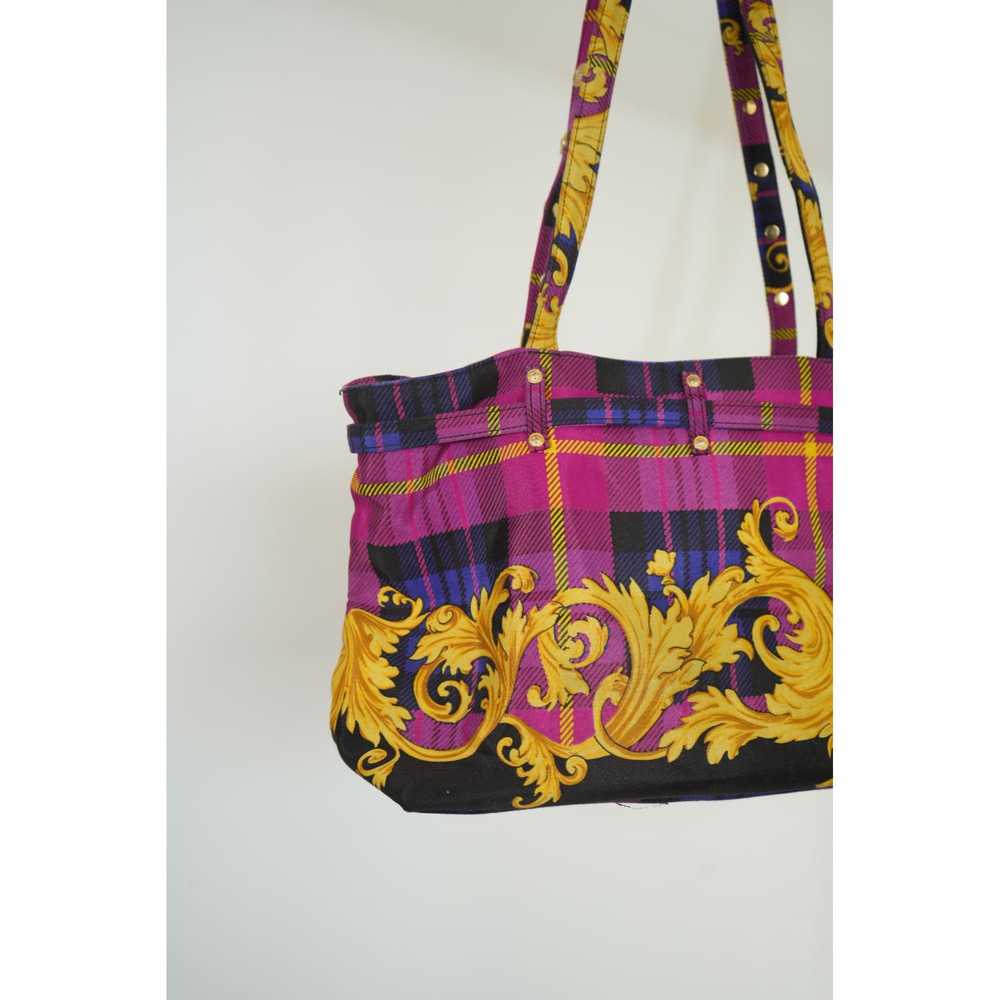 Gianni Versace Gianni Versace Plaid Baroque Tote … - image 4