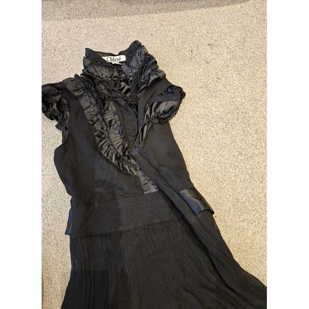 Chloé Silk mid-length dress - image 5