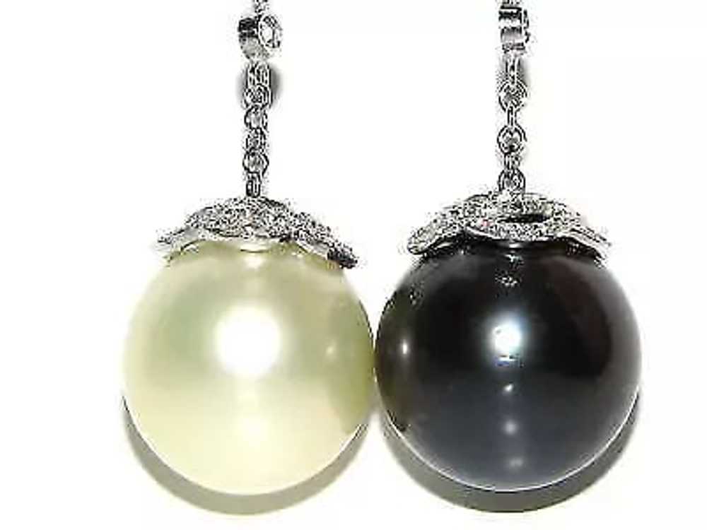 15M BLACK WHITE SOUTH SEA & TAHITIAN PEARL DIAMON… - image 6