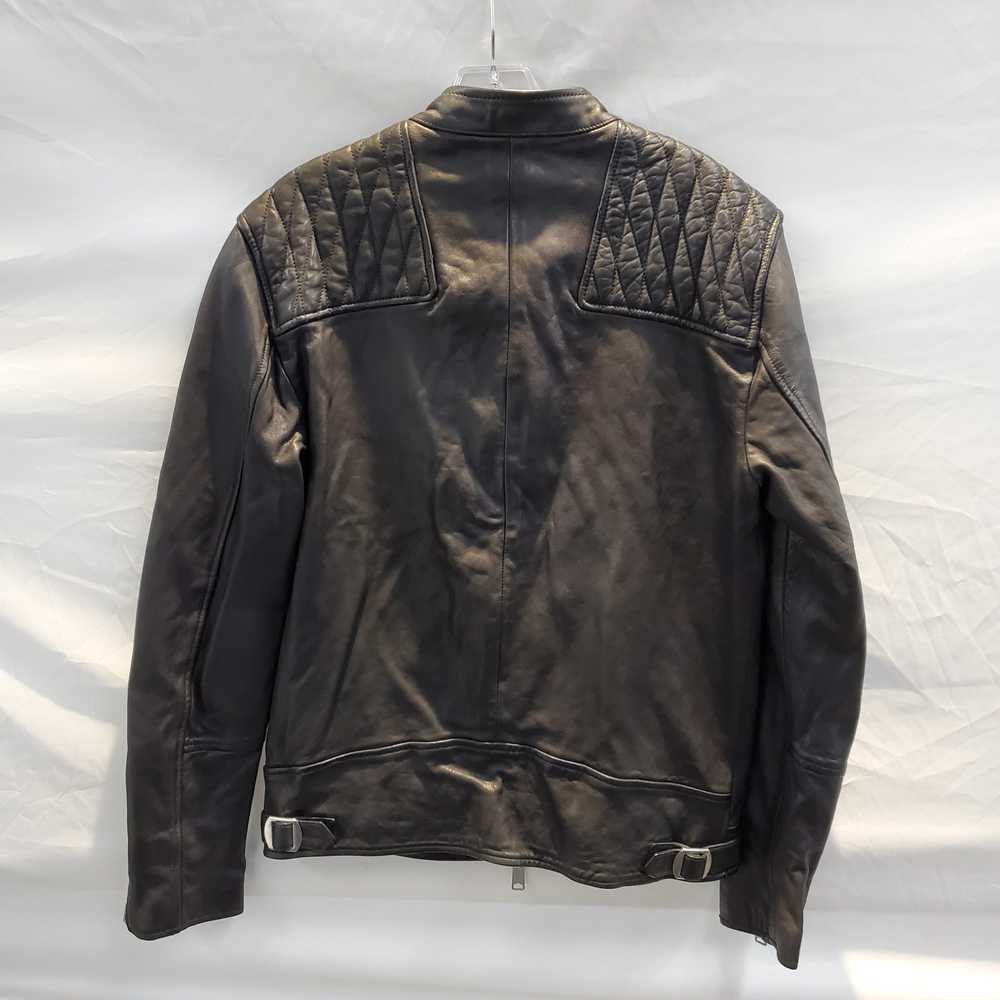 Allsaints Amersham Black Leather Biker Jacket Siz… - image 2