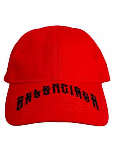 Balenciaga Gothic Tattoo Logo Hat (Red L) - image 1