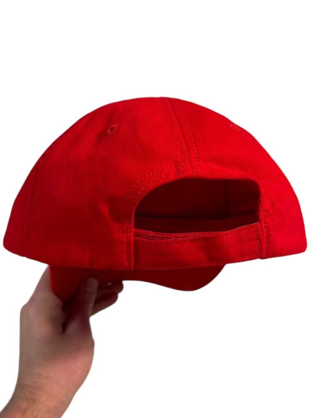 Balenciaga Gothic Tattoo Logo Hat (Red L) - image 4