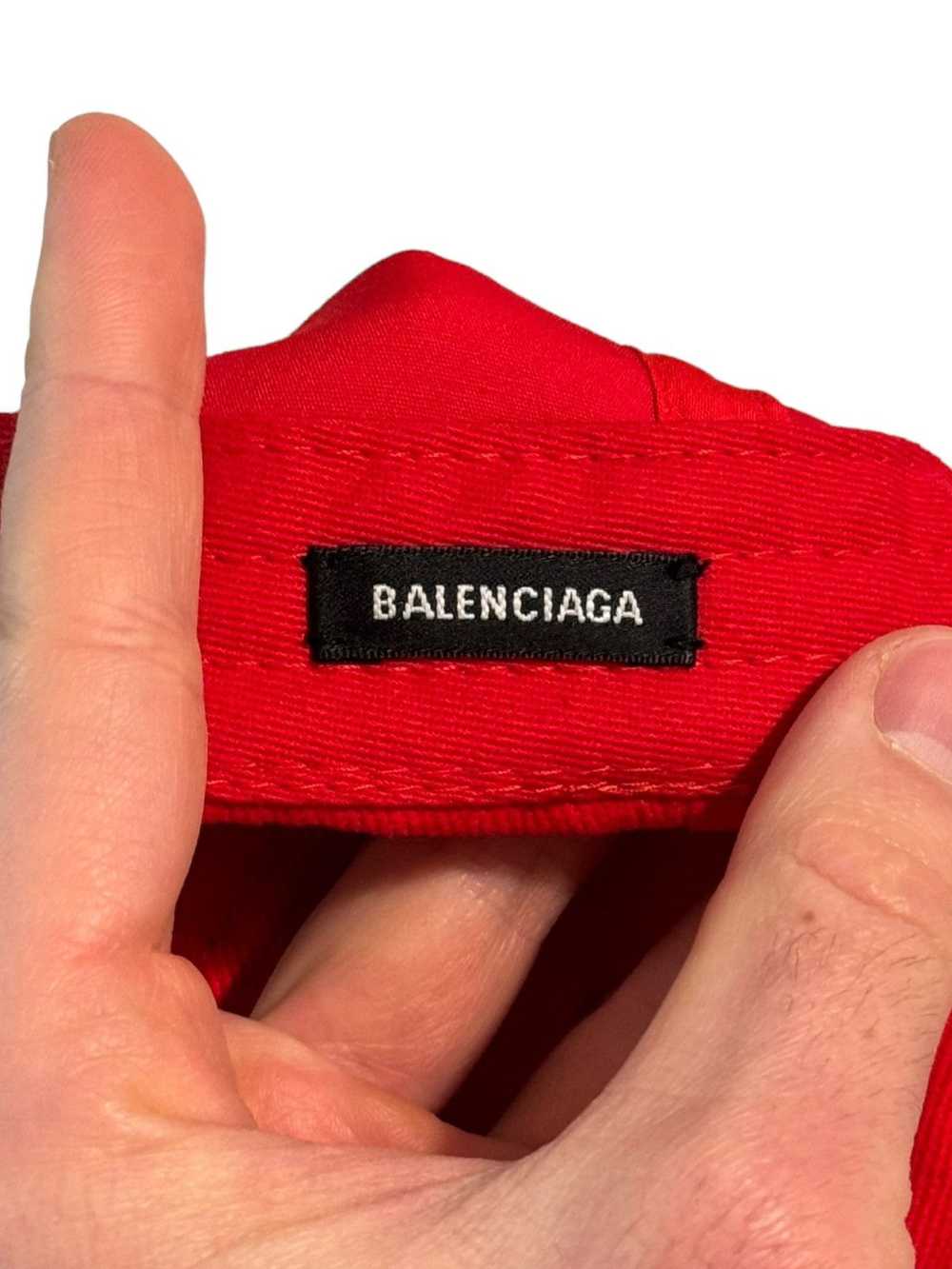 Balenciaga Gothic Tattoo Logo Hat (Red L) - image 5