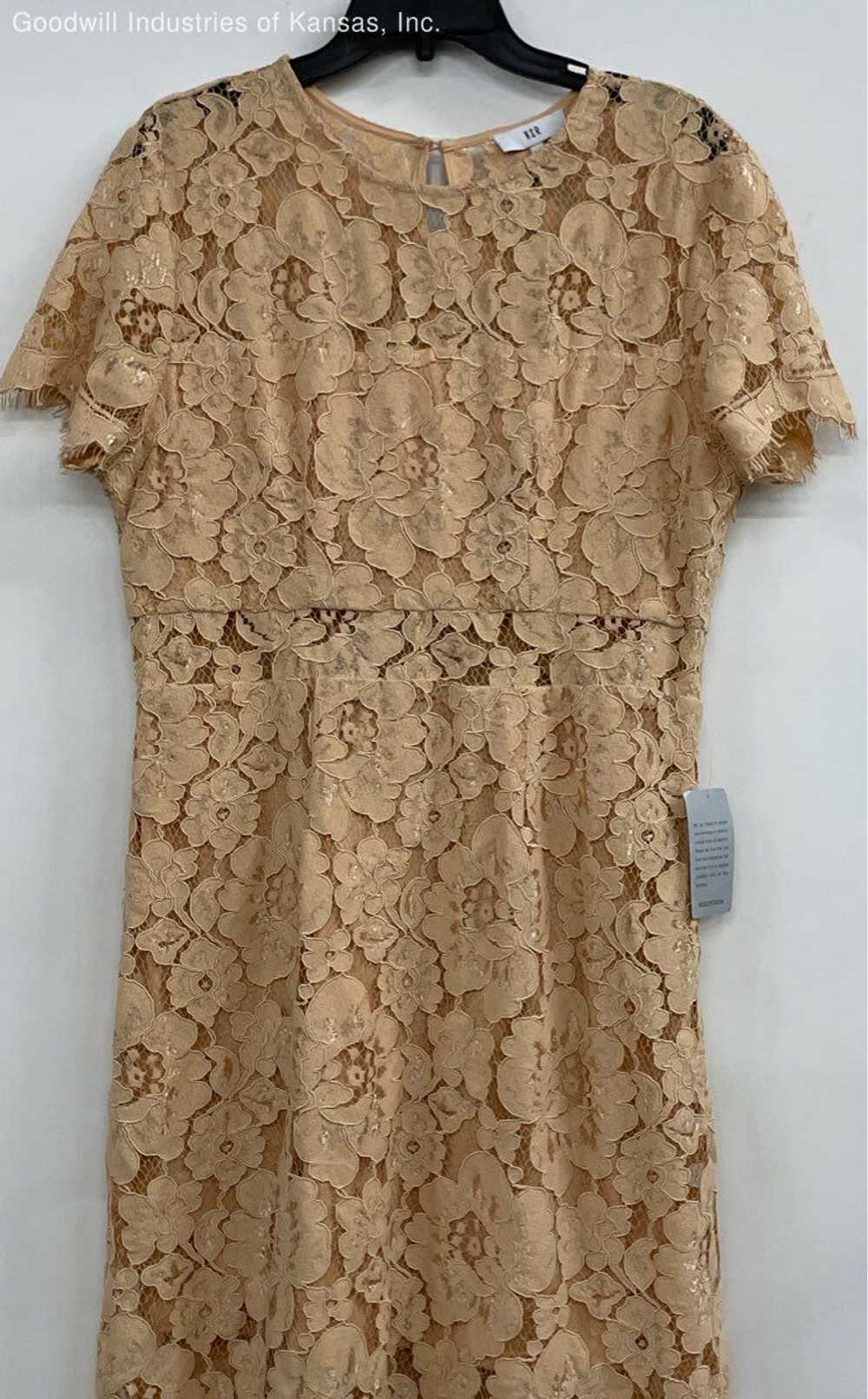 NSR Beige Floral Lace Casual Dress - Size XL - image 3