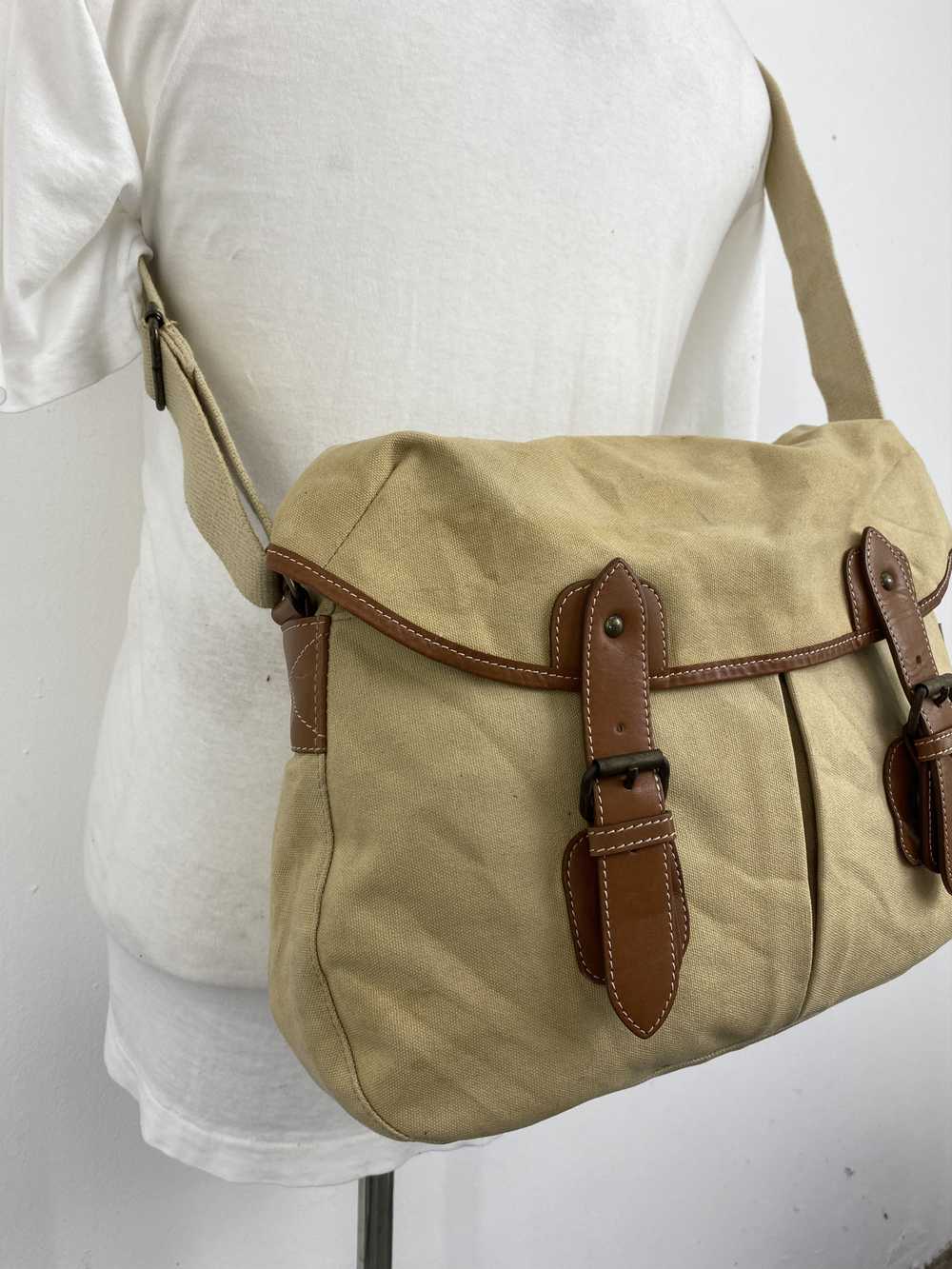 Giordano × Vintage Vintage Giordano Canvas Leathe… - image 3