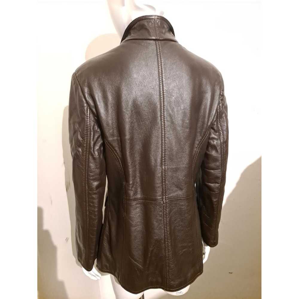 Non Signé / Unsigned Leather biker jacket - image 6